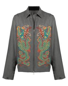 Maharishi dragon-embroidered shirt jacket - Grey