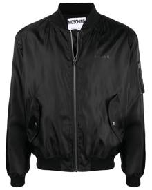Moschino logo-print bomber jacket - Black
