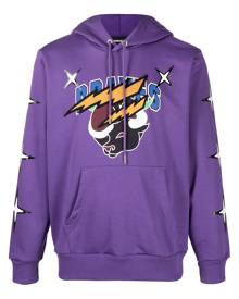 Diesel Brave logo-print drawstring hoodie - Purple