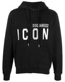 Dsquared2 logo-print drawstring hoodie - Black