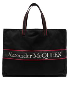 Alexander McQueen East West logo tote bag - Black