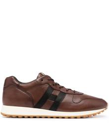 Hogan logo panelled trainers - Brown