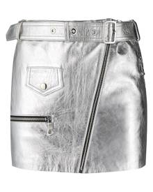 Manokhi metallic-sheen biker skirt - Grey