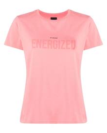 Pinko logo slogan print T-shirt