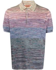 Missoni stripe-print polo shirt - Blue