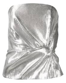 16Arlington strapless gathered sequin top - Silver