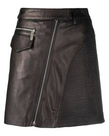 Just Cavalli high-waisted biker-style mini-skirt - Black