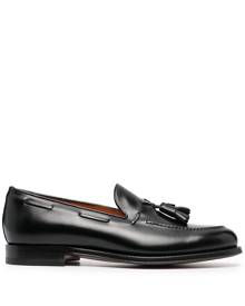 Santoni polished tassel loafers - Black