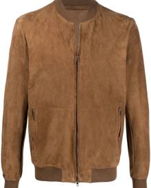 Salvatore Santoro ovine leather bomber jacket - Brown