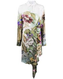 Off-White botanical-print shirt dress