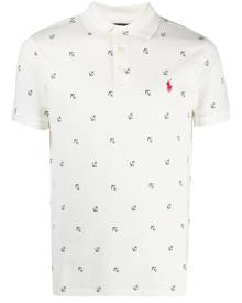Polo Ralph Lauren anchor-print short-sleeve polo shirt - White