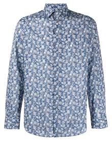 ETRO all-over floral-print cotton shirt - Blue