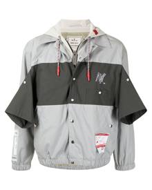 Maison Mihara Yasuhiro colour-block layered-detail jacket - Grey