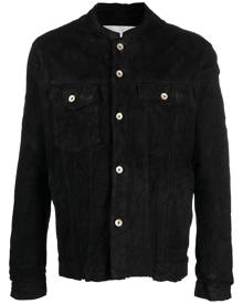 Giorgio Brato distressed-effect suede leather jacket - Black