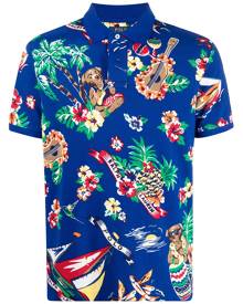 Polo Ralph Lauren tropical-print cotton polo shirt - Blue