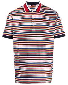 Missoni stripe-print cotton polo shirt - Blue