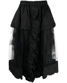 Simone Rocha layered tulle midi full skirt - Black