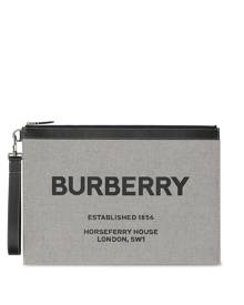 Burberry large Horseferry-print zip pouch - Black