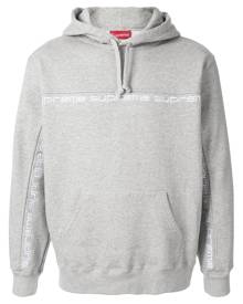 Supreme Text Stripe hoodie - Grey