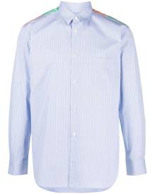 Comme Des Garçons Shirt striped patchwork shirt - Blue