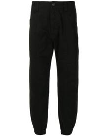 FIVE CM tapered elastic-cuff trousers - Black