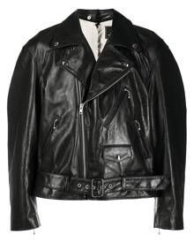 Marni ripped biker jacket - Black