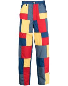 Comme Des Garçons Shirt patchwork straight-leg trousers - Blue