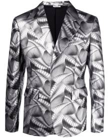 Comme Des Garçons Homme Plus metallic wave print blazer - Silver