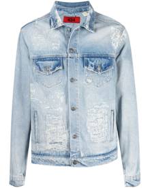 424 faded distressed denim jacket - Blue