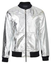 Giuseppe Zanotti metallic bomber jacket - Silver