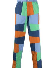 Comme Des Garçons Shirt patchwork pattern cotton trousers - Blue