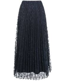 P.A.R.O.S.H. embroidered tulle midi skirt - Blue