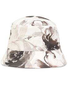 Dolce & Gabbana logo-embossed floral-print bucket hat - White