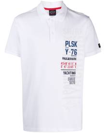 Paul & Shark logo-print polo shirt - White