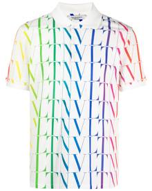Valentino VLTN-print polo shirt - White