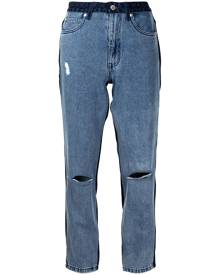 izzue two-tone cropped jeans - Blue