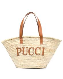 Emilio Pucci large straw tote bag - Neutrals
