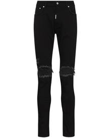 Represent ripped-detailing skinny jeans - Black