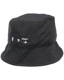 Off-White logo-print bucket hat - Black