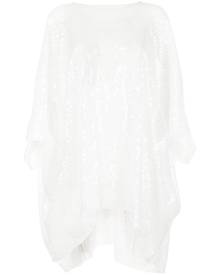 Junya Watanabe sequin-embellished draped top - White
