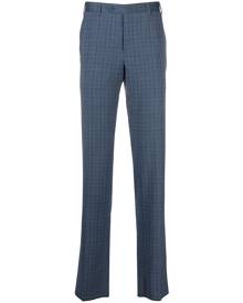 Canali checked tailored wool trousers - Blue