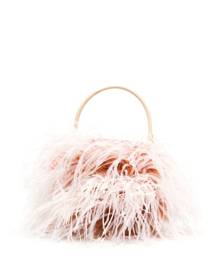 Gatti feather-detail tote bag - Pink