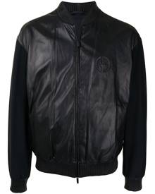Giorgio Armani contrast-sleeves bomber jacket - Black