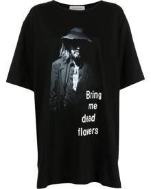 Yohji Yamamoto oversized graphic print cotton T-shirt - Black