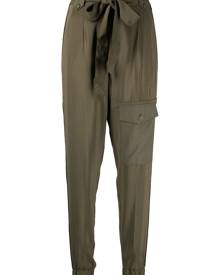 TWINSET tie-fastening cargo trousers - Green