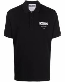 Moschino logo-print polo shirt - Black