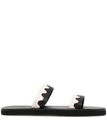 Ancient Greek Sandals Paralia two-tone straps sandals - Black