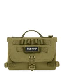 Balenciaga Army embroidered-logo messenger bag - Green