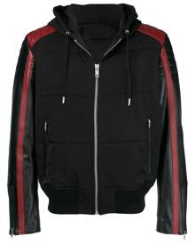 Givenchy hooded contrasting sleeve jacket - Black