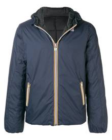 K-Way R&D zipped hooded jacket - Blue